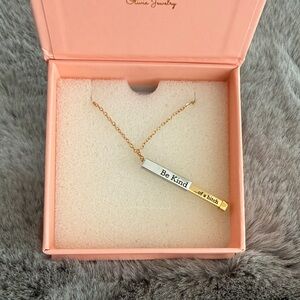 Be kind…of a b*tch Gold and Silver Pendant Necklace